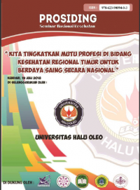 Prosiding PSKM : Prosiding Seminar Nasional Kesehatan ( Kita tingkatkan mutu profesi di bidang kesehatan regional timur untuk berdaya saing secara nasional)